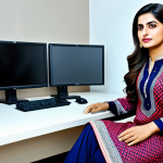 **

"A professional Pakistani woman wearing a beautiful, fully clothed Shalwar Kameez in a vibrant, modern office setting in Karachi, appropriate attire, safe for work, perfect anatomy, natural proportions, professional photography, high quality, modest clothing."

**