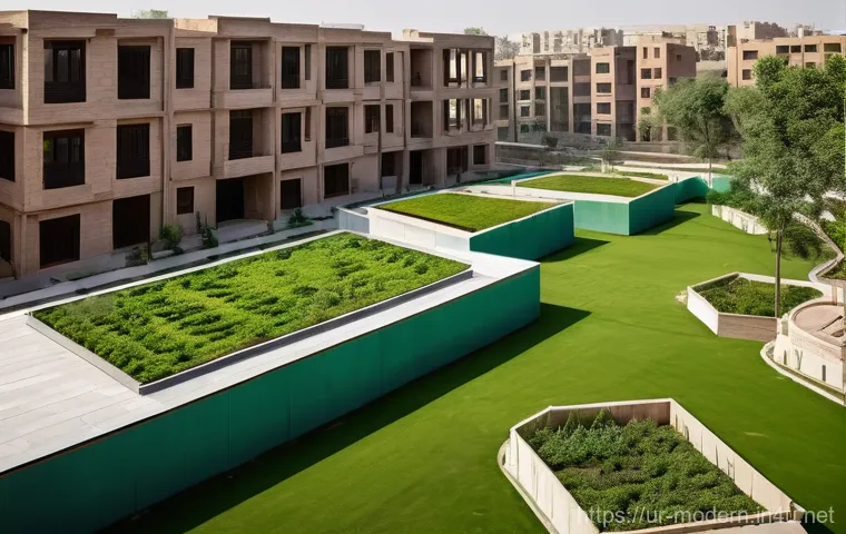 현대건축물 친환경 설계 - **Prompt:** The interior of a cozy and inviting sustainable Pakistani living room. Abundant natural ...