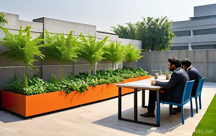 현대건축물 LEED 인증 건축 - **Prompt:** An innovative community learning center in Islamabad, showcasing the creative use of sus...