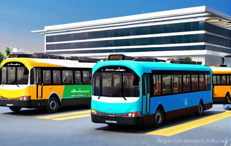 현대건축물 미래형 교통 허브 - Here are three detailed image prompts in English, designed to adhere to your guidelines: