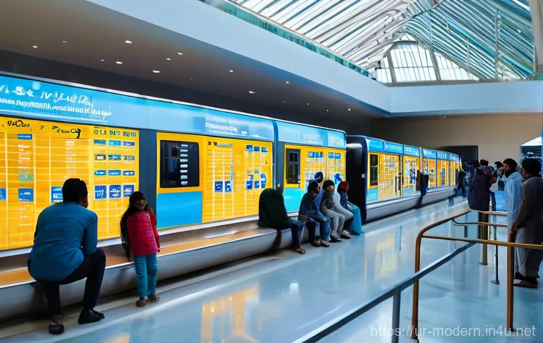 현대건축물 미래형 교통 허브 - Prompt 1: Bustling Modern Pakistani Transportation Hub**